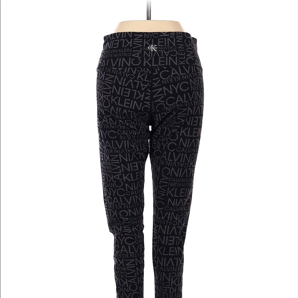 Calvin Klein Black and Grey Logo Leggings